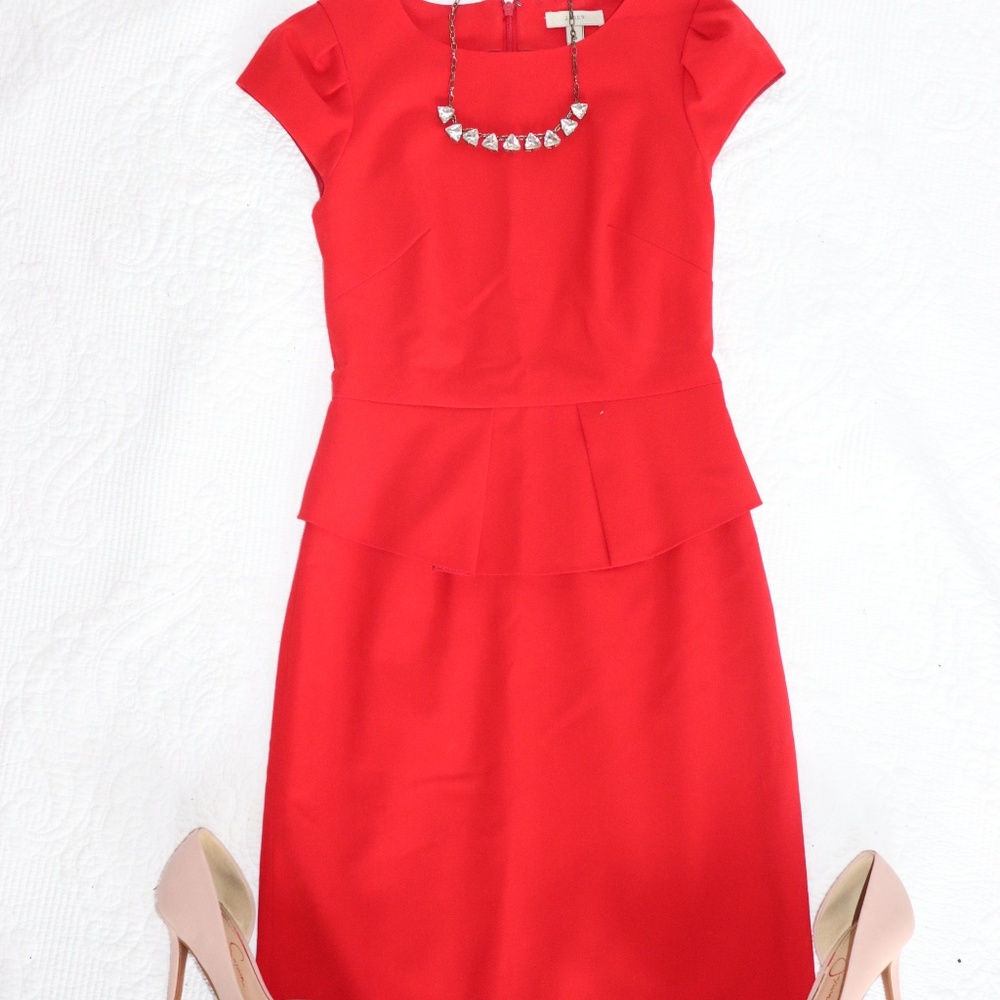 Red Peplum Dress